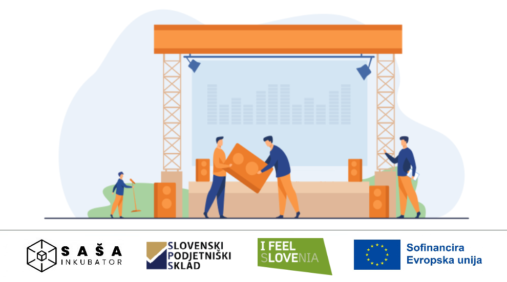 EN za postavitev ozvočenja in svetlobnih efektov na zaključnem dogodku programa “Startup Generator”